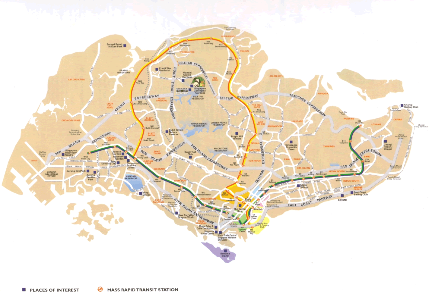 singapore touristic map